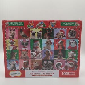 Christmas Countdown Puzzle Advent Calendar Dog Cat 1008 Pieces Sealed NEW